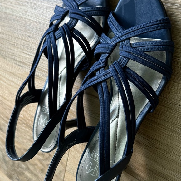 Women's Blue Strappy Sandals - Picture 3 of 5